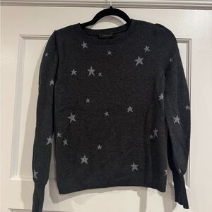 Ann Taylor Charcoal Star Pattern Sweater